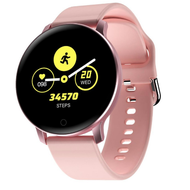 LuckyWd นาฬิกาอัจฉริยะ(สีชมพู) รองรับภาษาไทย รองรับทั้ง Android และ iOS สัมผัสเต็มจอ Smart Watch KW19 Pro วัดชีพจร ความดัน นับก้าว เตือนสายเรียกเข้า  นาฬิกาผู้ใหญ่ นาฬิกาข้อมือ นาฬิกาเด็กสมาทวอช วัดชีพจร Fitness Tracker นาฬิกา วัด ชีพจร นาฬิกาเด็ก