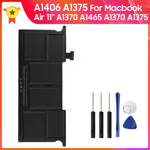 A1406 A1375 Replacement Battery For Macbook Air 11" A1465 A1370 A1370 High Quality Batteries 4680mAh