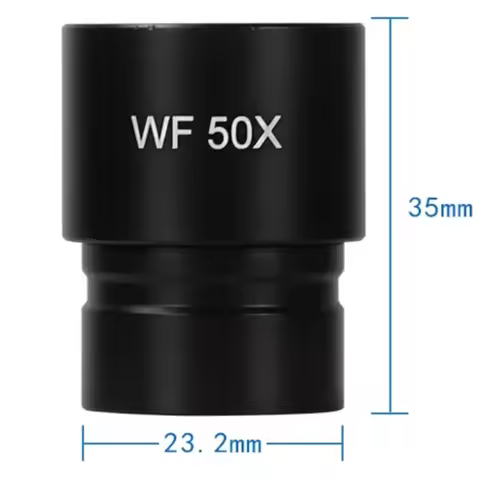 WF50X Metal Optical Biological Microscope Eyepiece Lens Interface Size 23.2mm