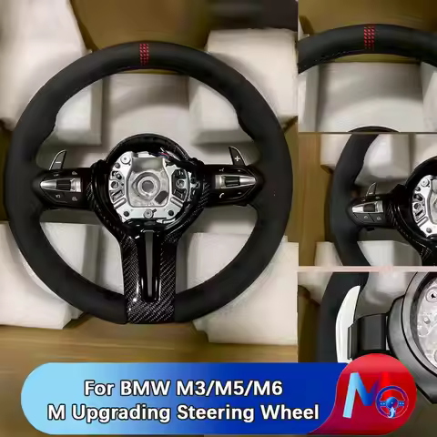 M Upgraded Alcantara Carbon Fiber Steering Wheel For BMW M3 M5 F10 F11 F12 F20 F21 F22 F25 F26 F30 F
