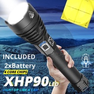 JK Powerful Light XHP90 LED flashlight USB Zoomable Torch 3 modes lamp 18650 26650 Rechargeable Batt