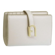 Furla Women's Compact Leather Wallet - Folded Design, Two-Fold Style, Marshmallow White