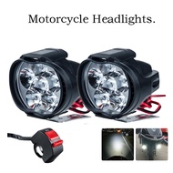 【Cyber】 2pcs Led Motorcycle Headlights Motorcycle Spotlights Led Motorcycle Headlights 6led