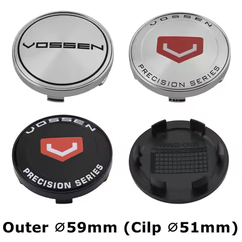 4PCS OD 59MM / ID 51MM Rim Caps VOSSEN Emblem Wheel Center Cap Wheel Cover Hub caps Sport Car Logo T