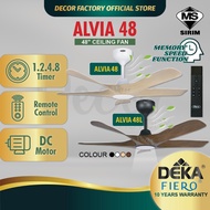 DEKA FIERO Fan FIERO ALVIA 48 Inch 5 Blades 24 Speed DC Motor With Remote Control Ceiling Fan Kipas 