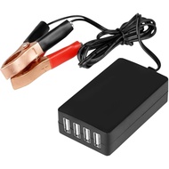 DC Converter with Battery Clip 12V 24V to 5V 8A USB Power Adapter Buck Regulator Charger, 4 Ports Au