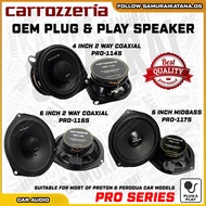 🔊 Carrozzeria OEM Plug & Play Speaker 4 Inch 2 Way Coaxial Speaker 6 Inch Mid Bass Speaker Suitable 