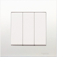 Schneider Vivace Flush Switch 3 Gang 1 Way/3 Gang 2 Way