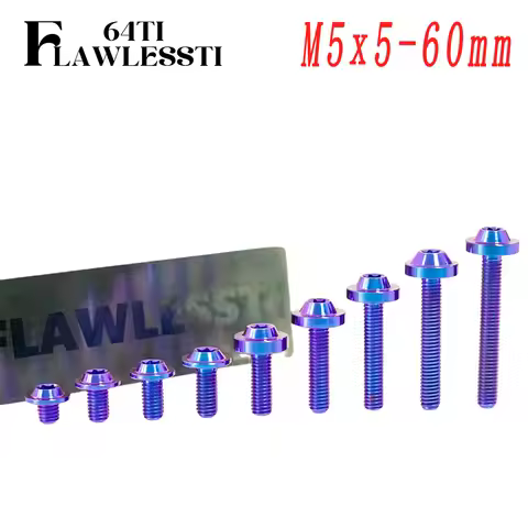 FLAWLESSTI M5×5-35 mm Gr5 Titanium Bolt Windshield Visor License ABS Disc Bolts For Forza 350 Xmax 3