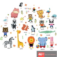 Wall Stickers Animal Word Stickers Vehicles Word Sticker Study Sticker Wall Decoration Animal Sticke
