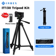 PROMO- INBEX IT130 TRIPOD 130CM PROFESIONAL TRIPOD HANDPHONE/KAMERA/DSLR+BLUETOOTH REMOTE COD - LARA