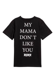 TSHIRT KAOS JUSTIN BIEBER PURPOSE TOUR MY MAMA DONT LIKE YOU BAHAN KATUN TEBAL