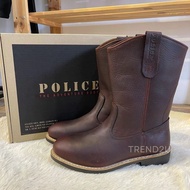 POLICE 91494 | Men High Cut Safety Work Boots - Steel Toe Cap, Steel Plate, Goodyear Welt, Genuine L