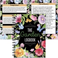 Harloon Garden Planner and Log Book Floral Garden Journal Guided Tracker Notebook Gardening Diary Pl