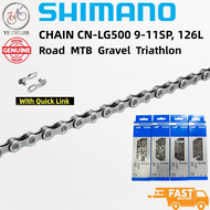 SHIMANO Chain MTB Others CN-LG500 126L 9/10/11-Spd Linkglide w/ Quick Link Ind. Pack ICNLG500126Q