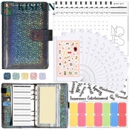 KISFUN Binder Budget Bill Organizer Office A6 Size 6 Hole Cash Envelopes Binder Pockets Cash Book