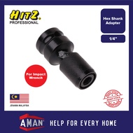 HITZ 13mm Drill Chuck Wrench Conversion Adapter 1/2 inch Square Socket Nut To Hex 1/4 inch Converter