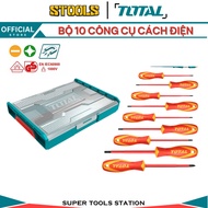 TOTAL TOTAL TOTAL TOTAL TOTAL | Set of 10 insulated hand tools, safe electrical tool set for electri