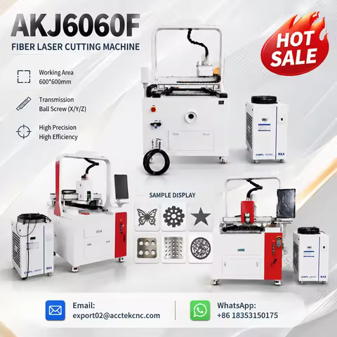 Digital CNC Fiber Laser Cutter Working 600x600mm Full Enclosed Mini CNC Servo-Motor Fiber Laser Cutt