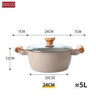 Granite Stone Non-Stick soup Pot+Lid Maifan Stone PFOA F Cookware induction Gas Periuk gas Pan