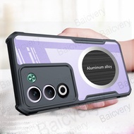 For OPPO A5 5G 2025 CPH2735 With Magnetic Self Adhesive Sticker Clear Acrylic Cover