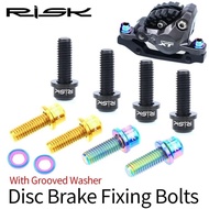 Risk Titanium Bolts Disc Brake Caliper Bolts M6 x 18 include Ring Grooved Washerkit Disc Brake Screw