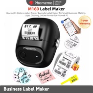 Phomemo Label Maker M160 Bluetooth Address Label Printer Barcode Label Maker for Small Business, Mai