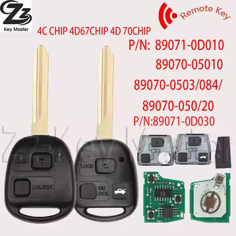 Z z P/N:89071-0D030 0D010/05010 433MHz 4C/4D67/4D70Chip Car Remote Control Key For Toyota Corolla Ya