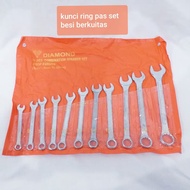 Wrench Ring Spanner Set 11 pcs 8 - 22 mm Combination Spanner Set DIAMOND