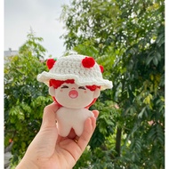 Strawberry brimmed hat for 10cm doll 10cm doll clothes
