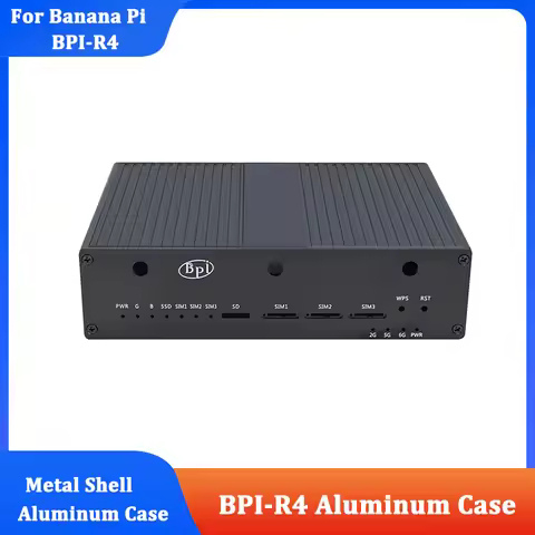 Banana Pi BPI-R4 Aluminum Case Protection Shell Perfect for BPI-R4 Development Board