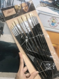 Bộ cọ lông lợn 12 cây vẽ acrylic sơn dầu
