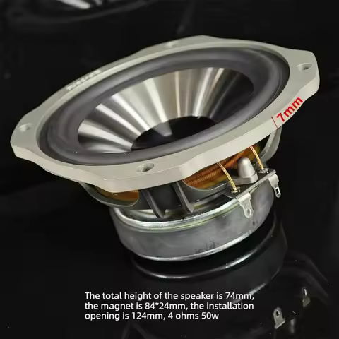 SOTAMIA 1pcs 5.5 Inch Mid Range Bass Speaker 4 Ohm 50W Home Theater Music Loudspeaker DIY Desktop Bo