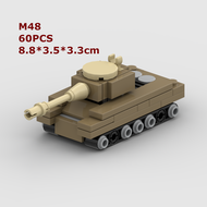 MOC Blocks M48 Patton Tank Miniature Military Series Tabletop War Chess Childrens Building Model Toy