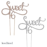 kool Sweet 16 Cake Topper 16th Birthday Party Themes With for Rhinestone Decoration A
