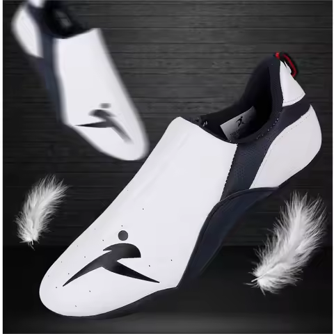 Adult Kids Wear-Resistant Taekwondo Coach Shoes Karate Sneakers Thick Soft Sole Breathable Men Marti