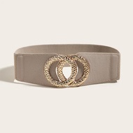 Women's Wide Elastic Belt Ladies Retro Fashion Elegant Cinch PU Leather Dress Waist Belt LV6B