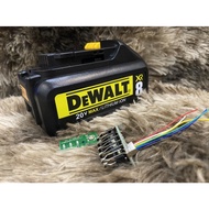 Dewalt 8AH 20V Li-ion battery circuit case with 2 rows of cells 21700 has battery indicator led, acc