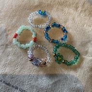 [MIN BUY 3] Aesthetic Beaded Rings Ring / Friendship Rings Korean Bead Rings