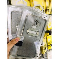IRIS Glitter Samsung J8 Case, colored border, camera protection, Logo exposed