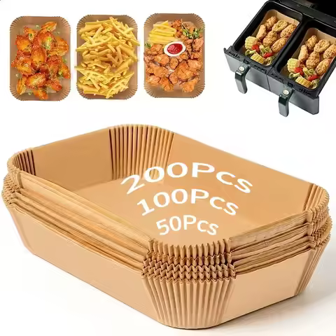 Disposable Air Fryer Paper Liners Non-Stick Baking Mats Oilproof Microwave Safe Parchment Sheets for