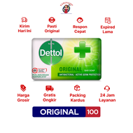 Sabun Mandi Batang Dettol Original Bar Soap Antibacterial 100 gr Hijau