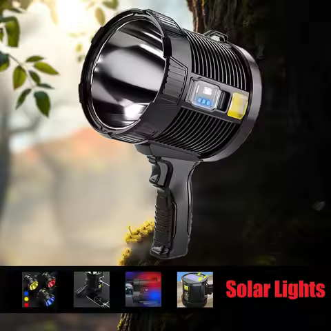 XHP90 Ultra Bright Led Flashlight XHP70 COB Searchlight Spotlights Solar Lights Portable Rechargeabl