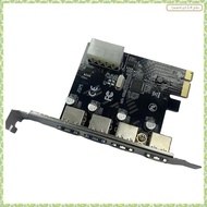[J X Q K] PCI-E to USB 3.0 Expansion Card 4 Ports PCI-EUSB3.0 Computer Adapter 5Gbps IDE Power for P