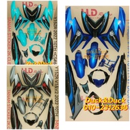 Y15ZR V1/V2 Cover Set Sticker 2022 Cyan Petronas CM6 Blue Storm Black Green Hijau Matt Grey Kelabu C