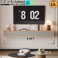 GEM 6ft Grey Tv Cabinet Up to 55/65/75inch Tv - Kabinet Tv - Tv Cabinet Kabinet Rak Wall Mounted TV 