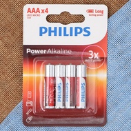 Pin AAA 4 viên Alkaline Philips LR03P4B