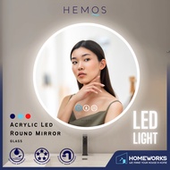 600/700/800MM LED LIGHT WALL MOUNTED ROUND MIRROR MATT FINISHING LAMPU CERMIN DINDING HM-YKL01