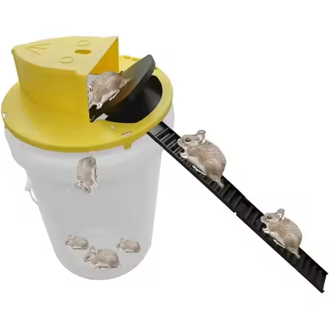 1/2Pcs Mouse Trap Bucket- 5 Gallon Bucket Lid Mouse Rat Trap- Automatic Reset Flip and Slide Mouse T
