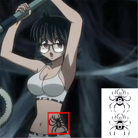 Anime Hunter X Hunter Temporary Tattoos Shizuku Spider 8 Big Size Tattoo Body Art Waterproof Fake Ta